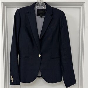J. Crew Tall 6T Campbell Navy Blazer in Linen